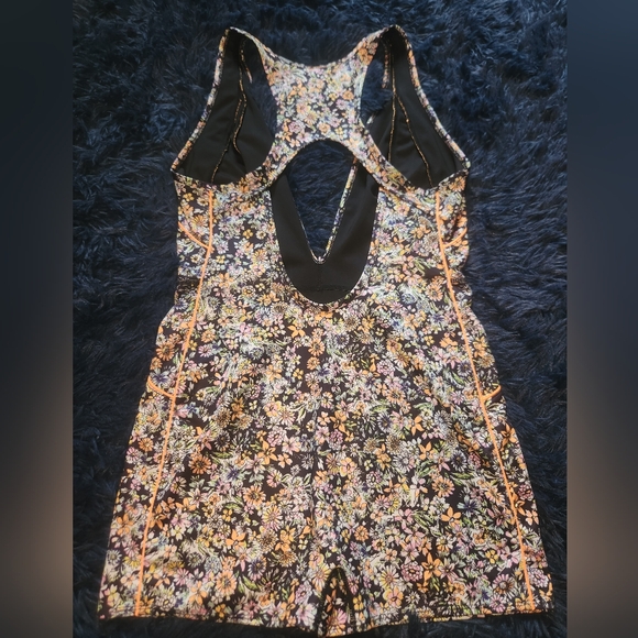 Free People FP Eden Performance One Piece Black Combo Neon Ditsy size medium - Picture 8 of 12